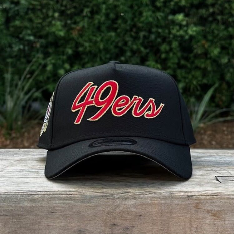 New Era 49ers Black Team Script 60 Seasons 940 A-Frame