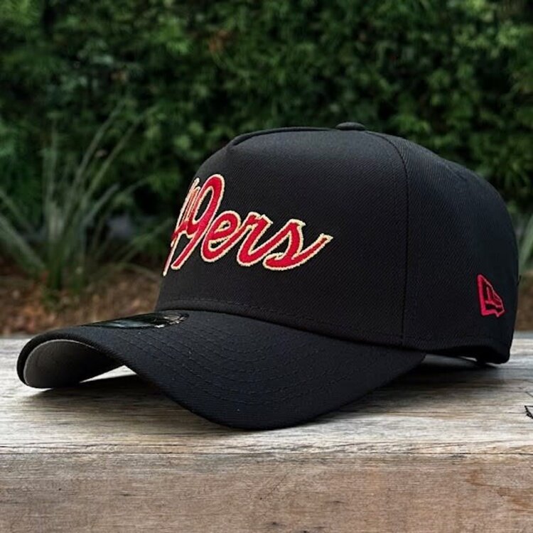 New Era 49ers Black Team Script 60 Seasons 940 A-Frame