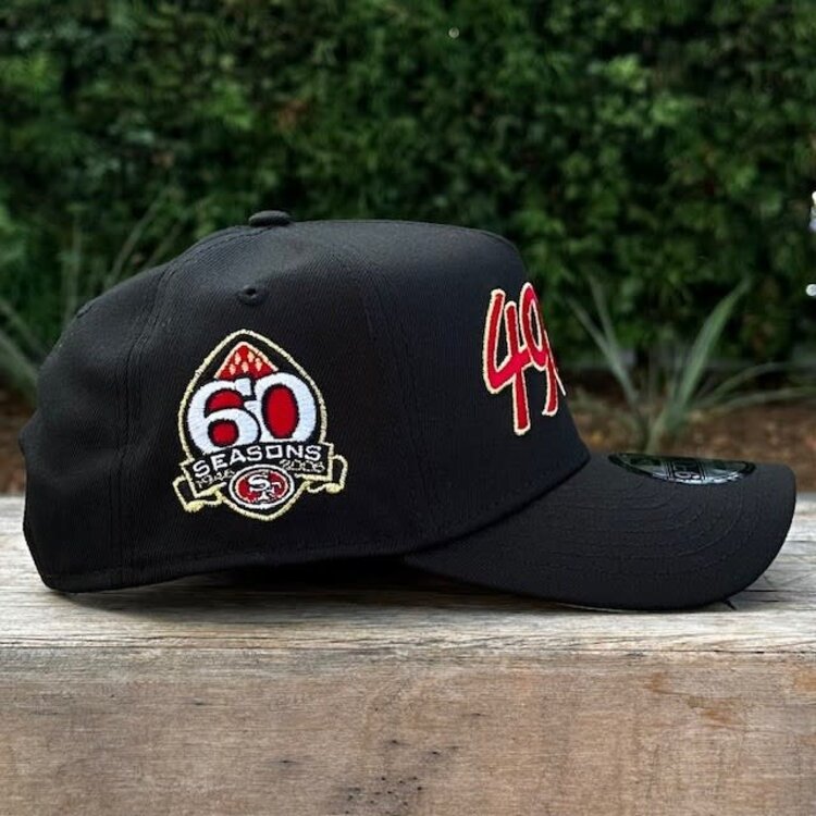 New Era 49ers Black Team Script 60 Seasons 940 A-Frame