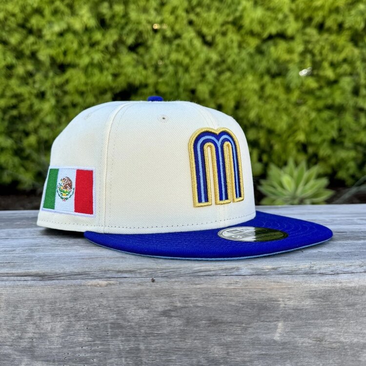 New Era Mexico Ivory/ Royal "M" w/Flag 950 Snapback