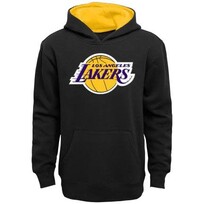 MLB Lakers Youth Black Prime Pullover Hoodie Yellow Lining