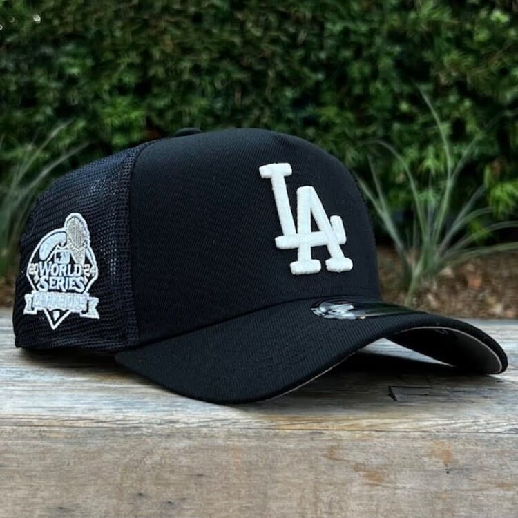 New Era LA Dodgers Black Mesh 2024 World Series Champs 940 A-Frame