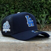 New Era LA Dodgers Navy Mesh Metallic Royal-Ivory OL 2024 World Series Champs 940 A-Frame