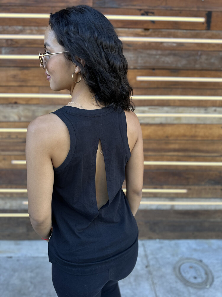 New Era Steelers W NE Black Scoop Tank