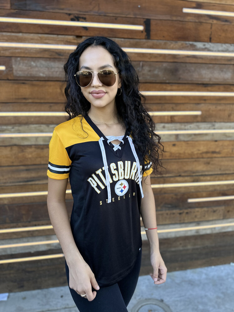 Fanatics Steelers W Blitz V-Neck