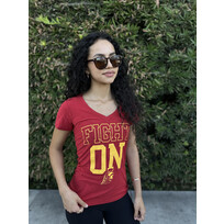 NCAA USC Trojans W V-Neck Fight Cardinal