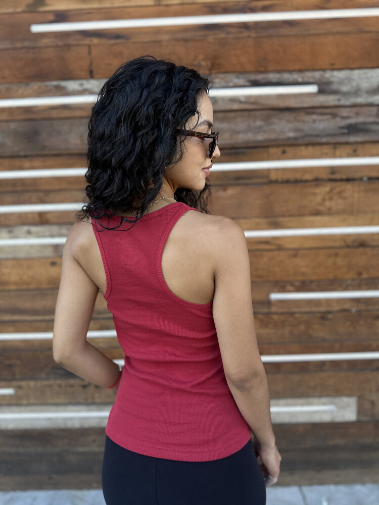 USC Trojans W Stand Tall Cardinal Tank