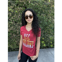 USC W Cosset V-Neck Cardinal
