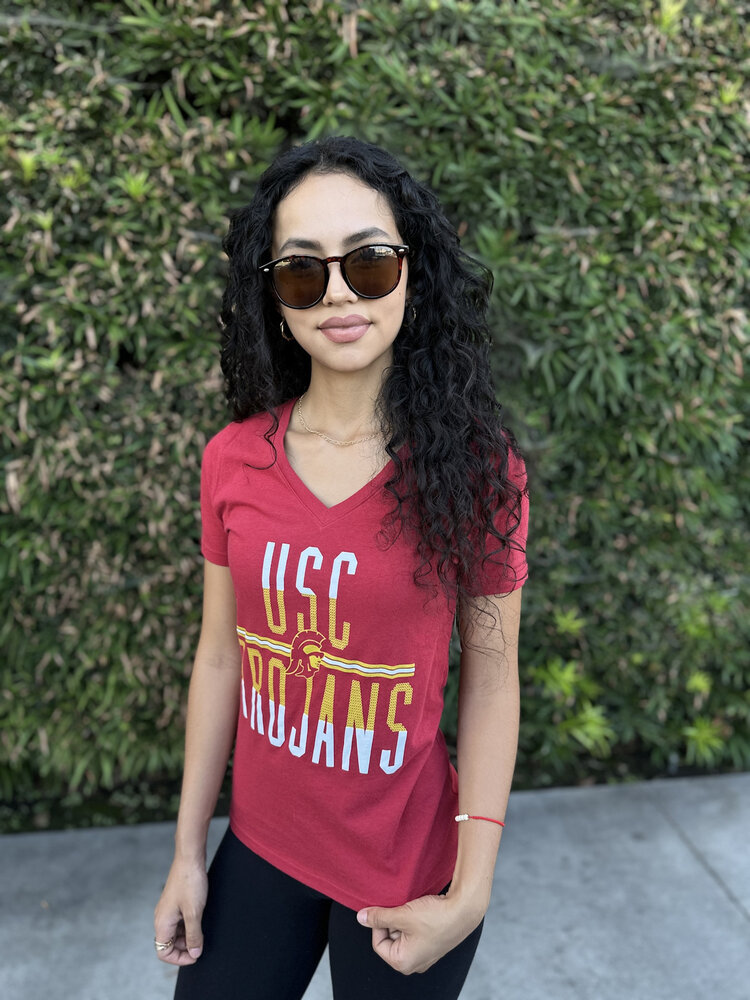 USC W Cosset V-Neck Cardinal