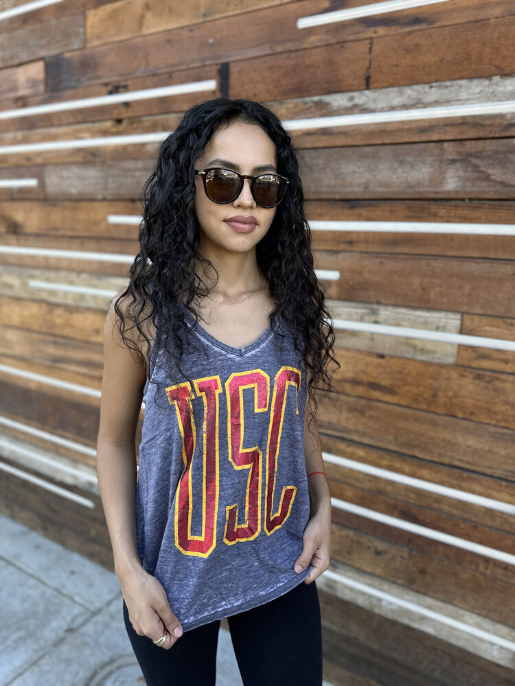 USC Trojans Women's Moller Gray Tank