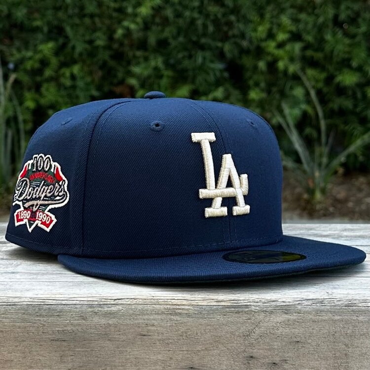 New Era LA Navy Ivory 100th Anniv Dark Green UV