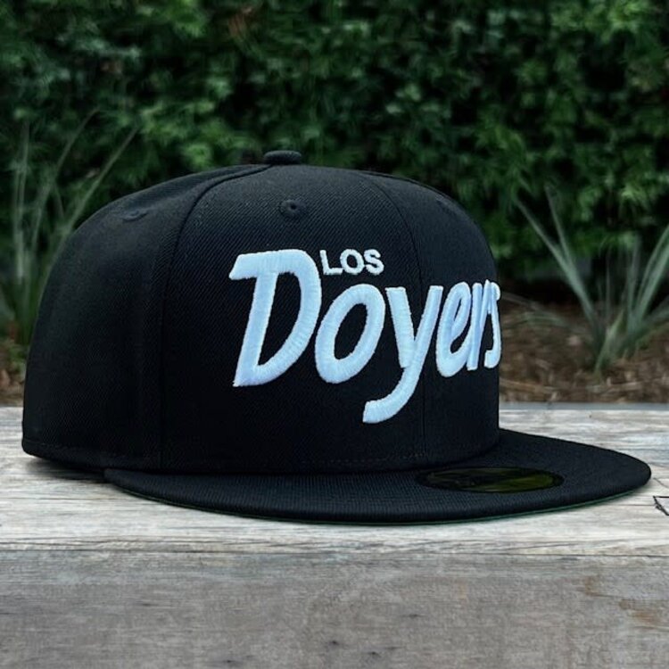 New Era LA Dodgers "Los Doyers" Black White Green UV
