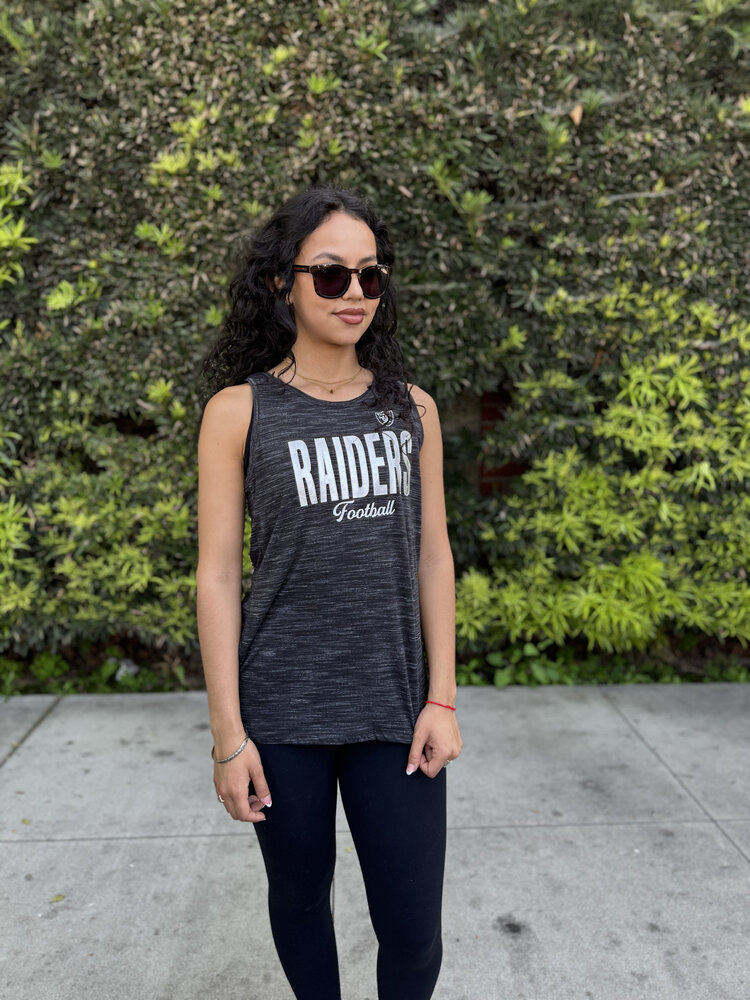New Era Raiders W NE Black Space Dye Tank
