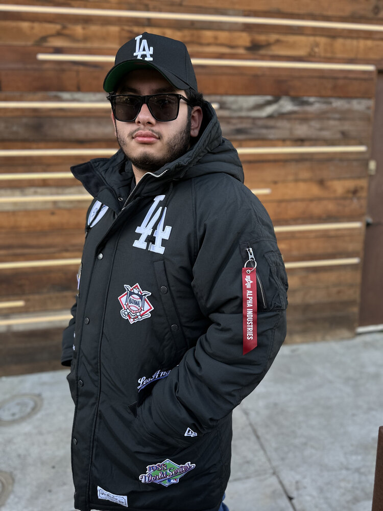 New Era LA Dodgers NE Men's Black Alpha Parka Jacket