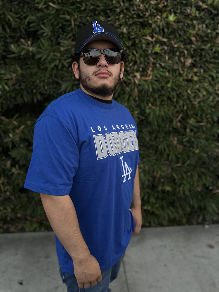 Mitchell and Ness LA Dodgers Men's M&N Throw It Back Premium Vintage Logo SS Tee