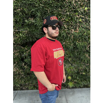 Mitchell and Ness 49ers Men's M&N Throw It Back Premium Vintage Logo SS Tee