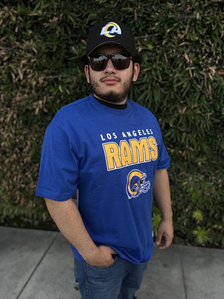 Mitchell and Ness Rams Men's M&N Throw It Back Premium Vintage Logo SS Tee