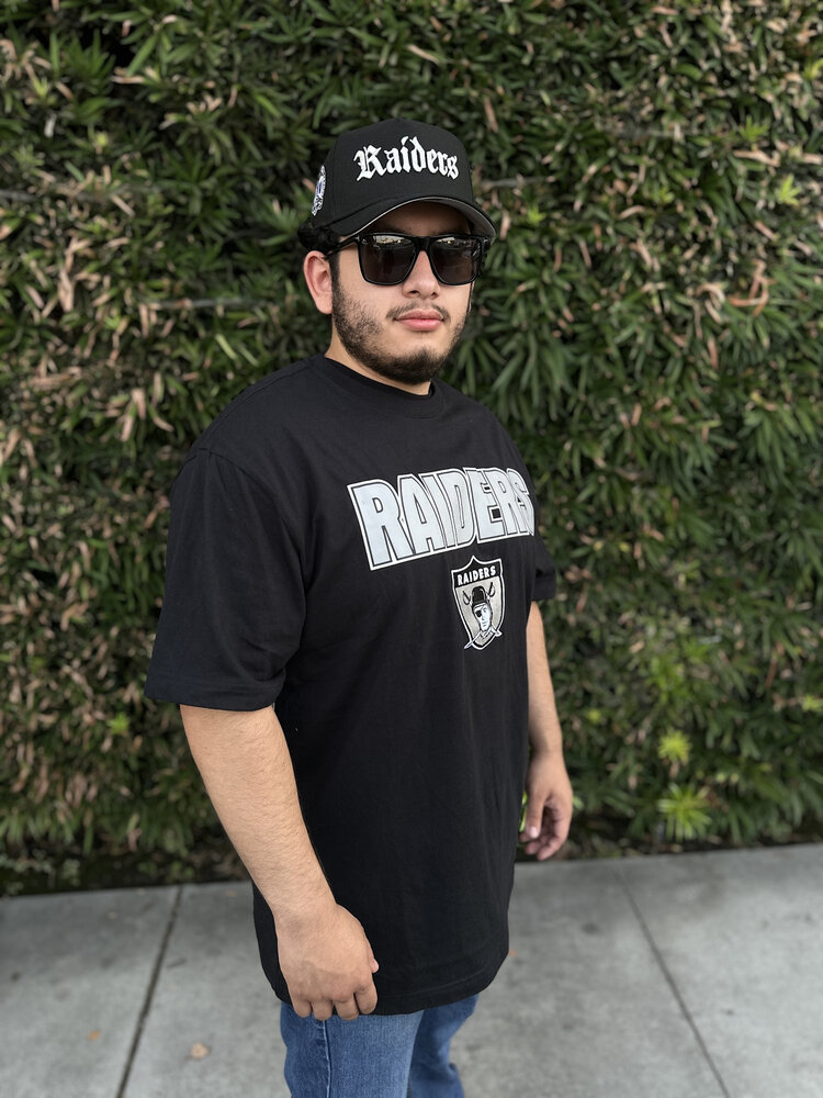 Mitchell and Ness Raiders Men's M&N Throw It Back Premium Vintage Logo SS Tee