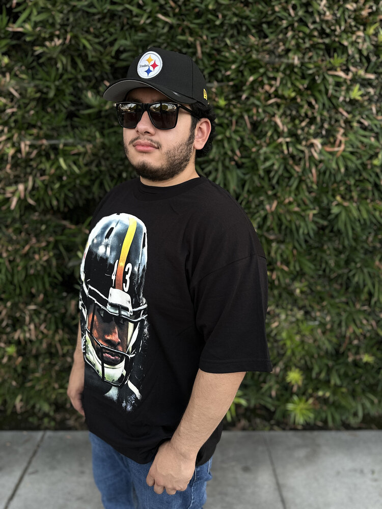 Mitchell and Ness Steelers Troy Polamalu Men's M&N Real Big Face SS Tee