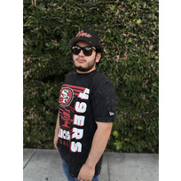 New Era 49ers NE Black Team Football Mineral Wash SS Tee