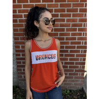 Majestic Broncos W Game Time Glitz Tank