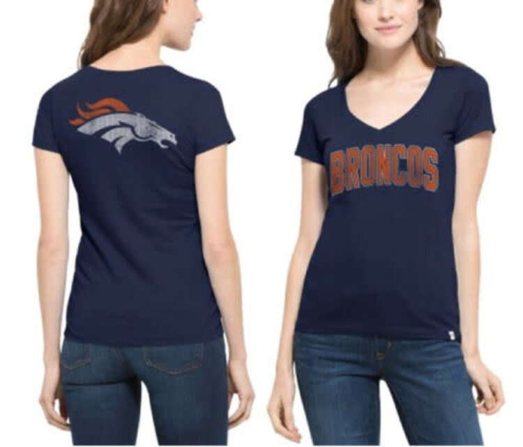 47 Brand Broncos W '47 Flanker MVP V-Neck Navy