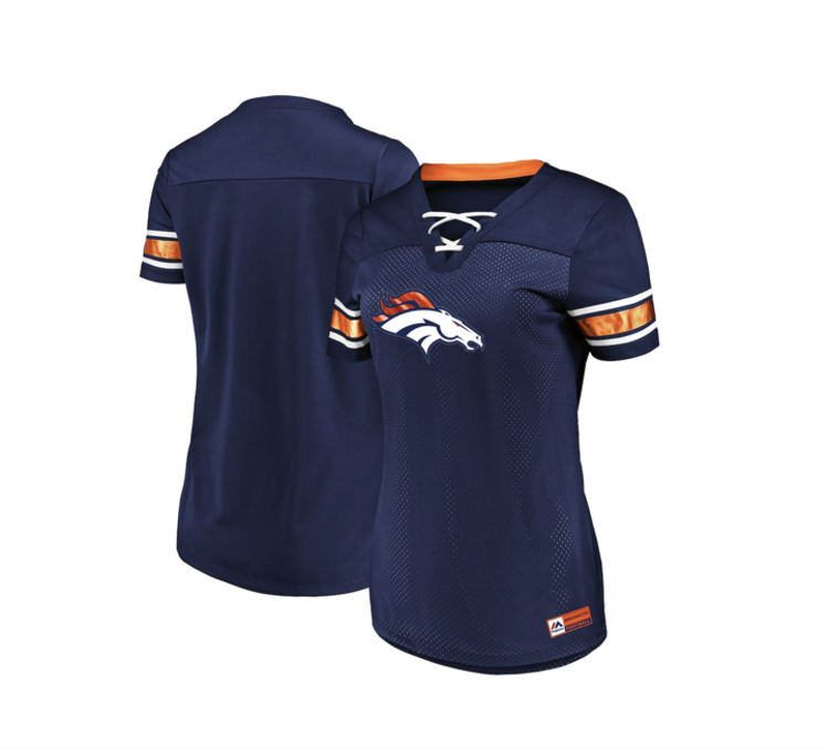 Majestic Broncos W 18 Draft Me Navy