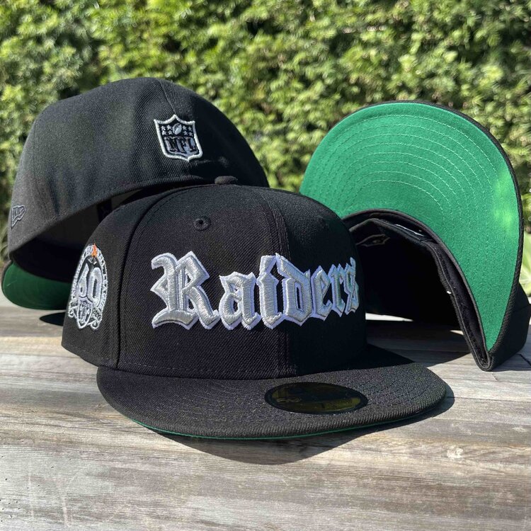 New Era Raiders Black Silver 60 Years
