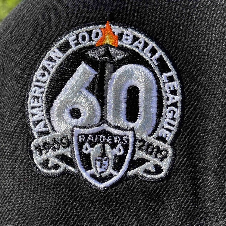 New Era Raiders Black Silver 60 Years