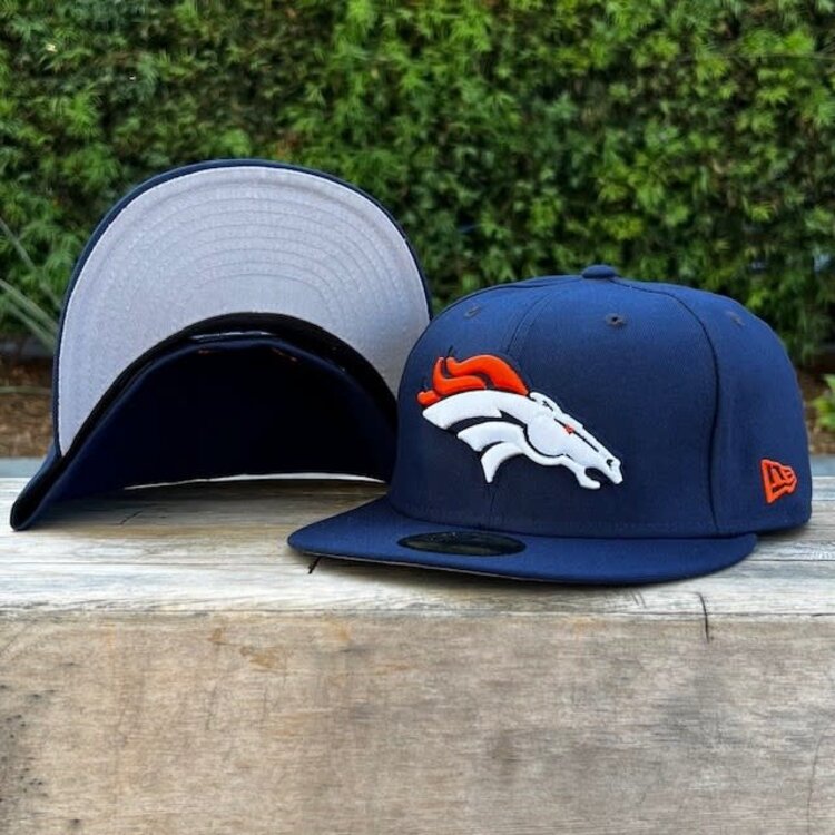 New Era Broncos Team Logo Navy Gray UV