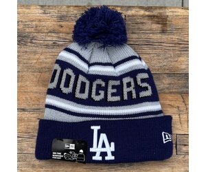 LA Dodgers Adult Wordmark Pom Knit - The Locker Room of Downey