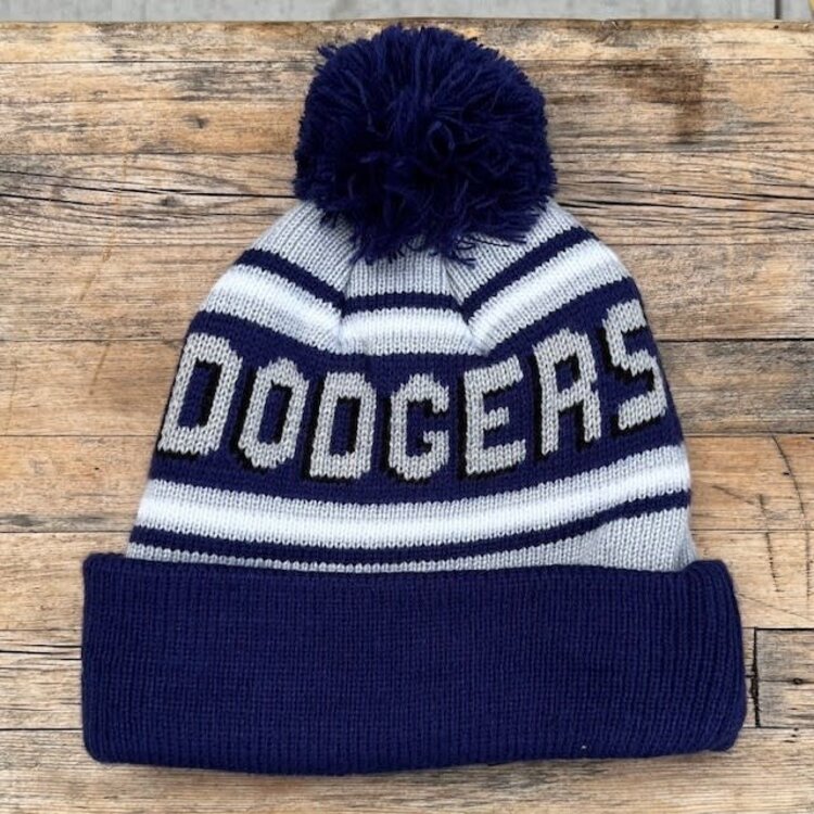 New Era LA Dodgers Adult Wordmark Pom Knit