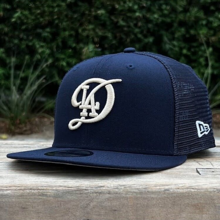 New Era LA Dodgers City Connect Navy Mesh Trucker 950 Snapback