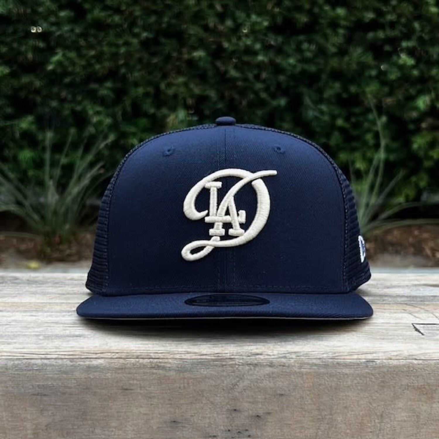 LA Dodgers City Connect Navy Mesh Trucker 950 Snapback - The