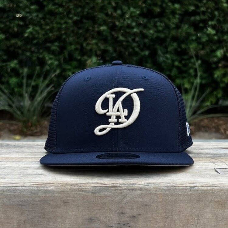 New Era LA Dodgers City Connect Navy Mesh Trucker 950 Snapback