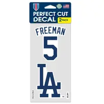 Wincraft LA Dodgers 4" x 4" 2-Pack Freddie Freeman #5 Perfect Cut Decal