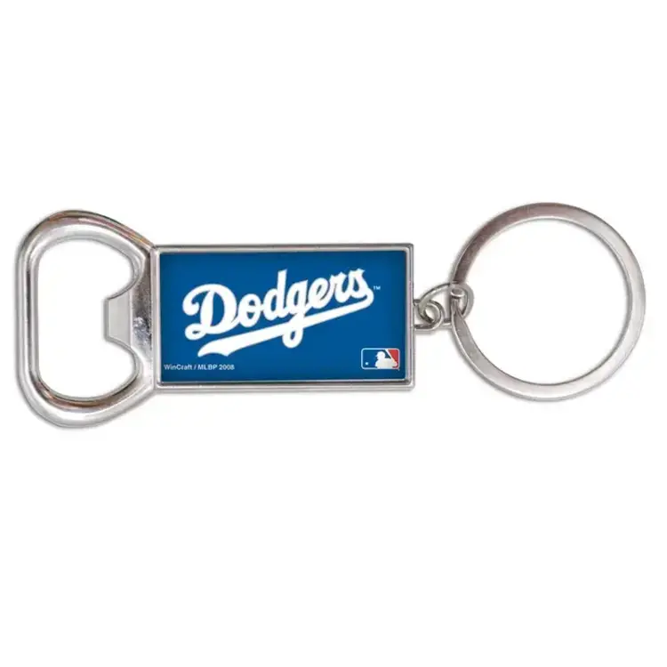 Wincraft LA Dodgers Rectangular Bottle Opener Keychain Wordmark