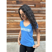 47 Brand Chargers W '47 Scrum Script V-Neck Lt. Blue