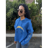 New Era Chargers W NE Blue Crop Hoodie