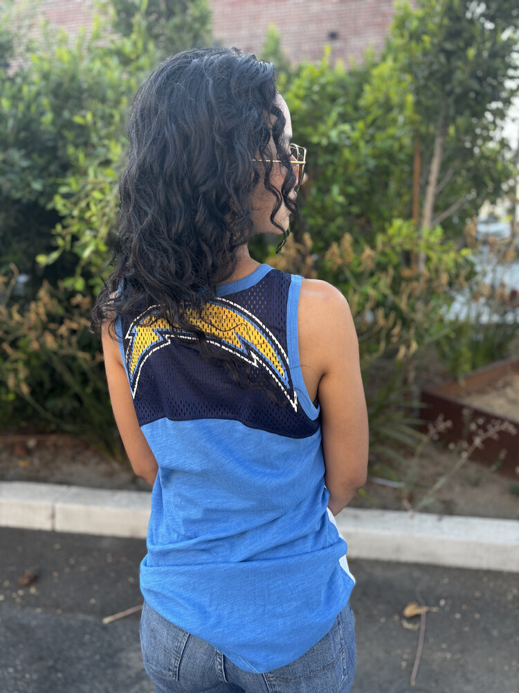 G-III NFL Chargers W GIII Drop Back Tank