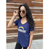 Majestic LA Chargers W Basic Logo Navy
