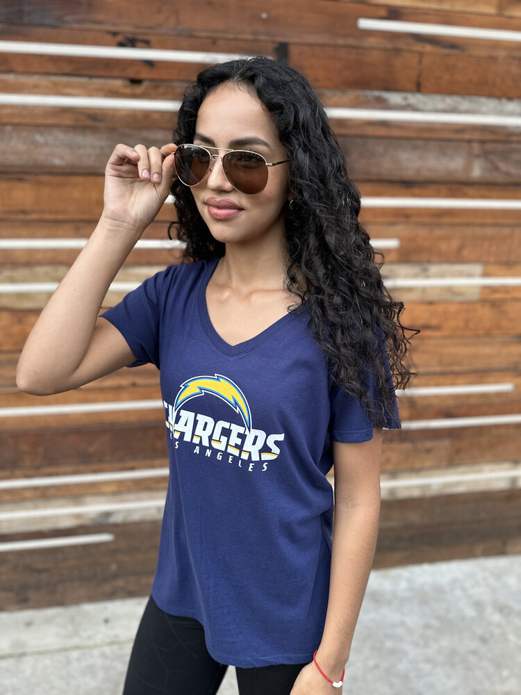 Majestic LA Chargers W Basic Logo Navy