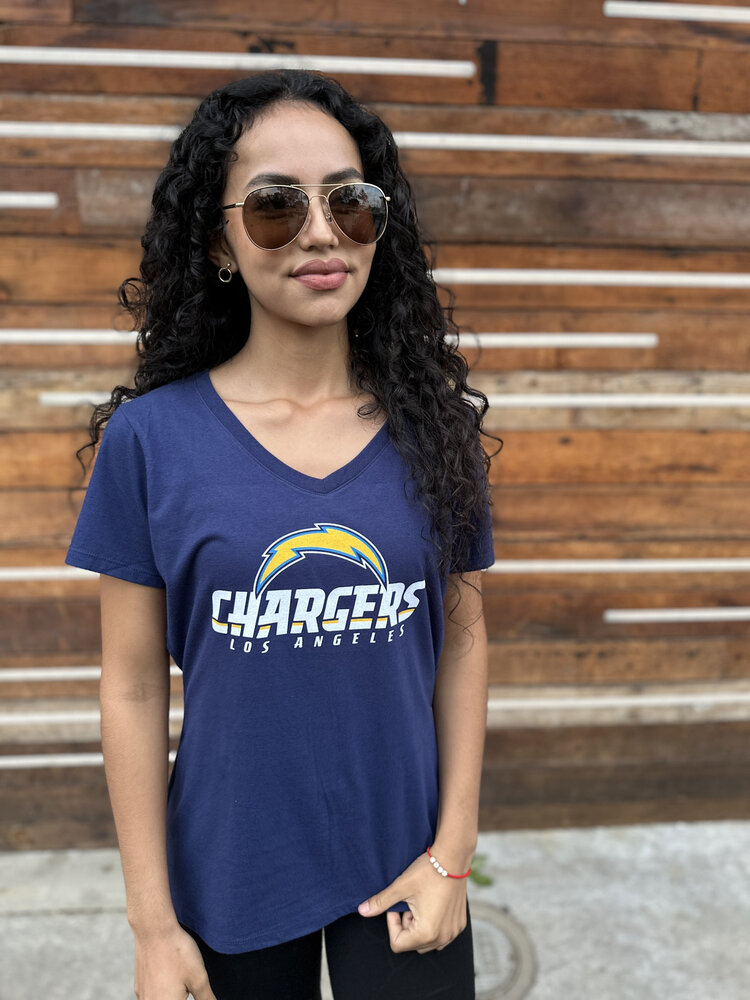 Majestic LA Chargers W Basic Logo Navy