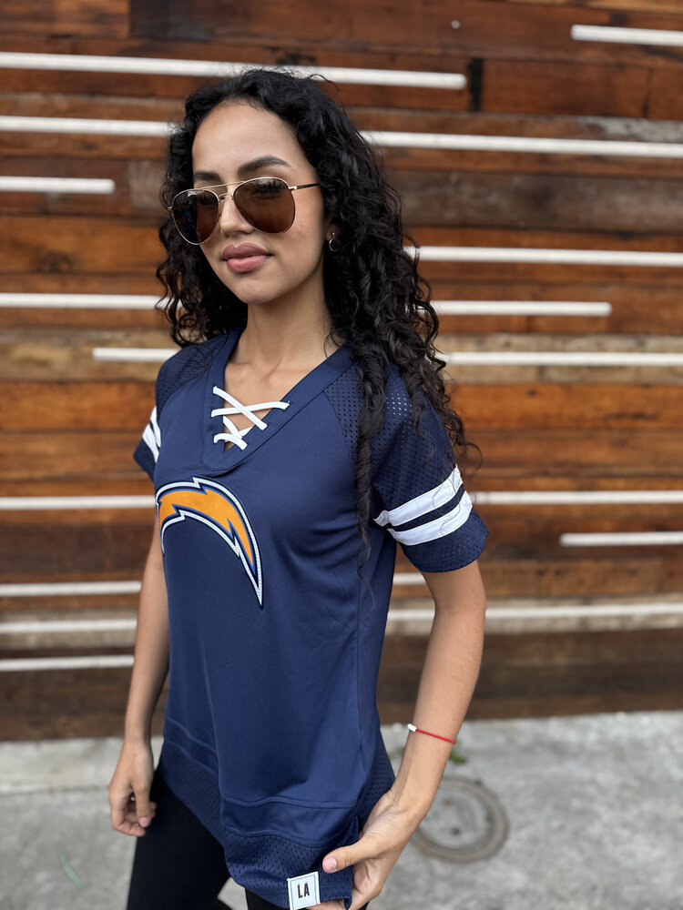 Majestic Chargers W 19 Draft Me Navy