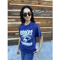 New Era LA Dodgers Women's NE Royal Mineral Wash NL West Division SS Crew Tee