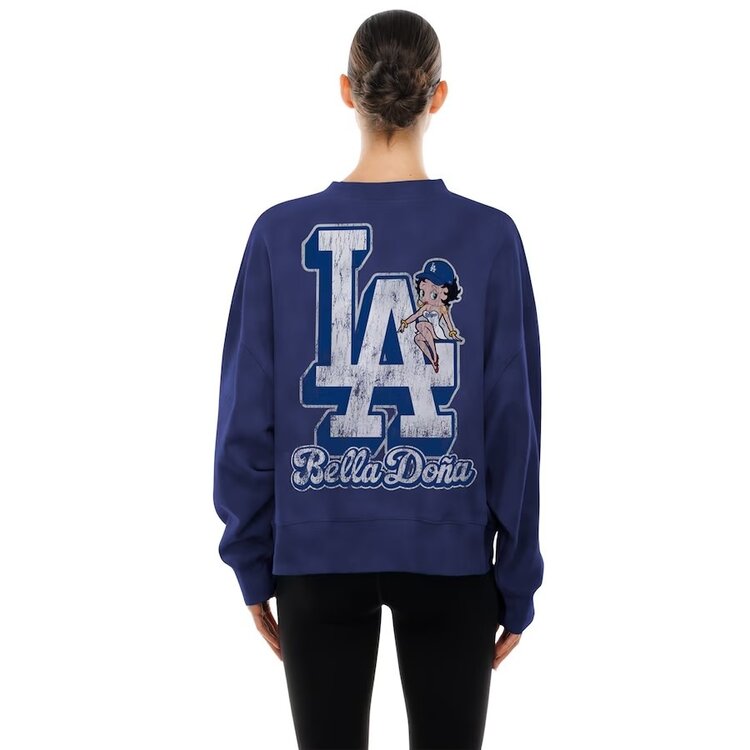New Era LA Dodgers Women's New Era x Bella Dona Betty Boop Royal Crew Sweatshirt