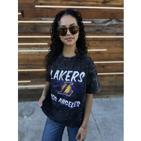 New Era LA Lakers Women's NE Black Mineral Logo SS Crew Tee