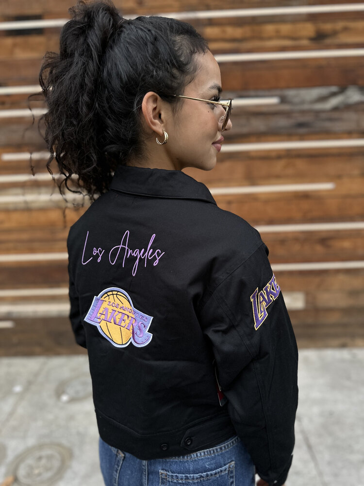 Mitchell and Ness Lakers M&N Women's Mechanic Jacket Black