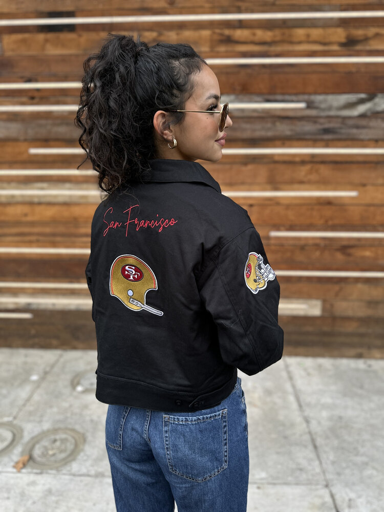 Mitchell and Ness 49ers M&N Women's Mechanic Jacket Black
