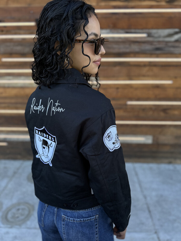 Mitchell and Ness Raiders M&N Women's Mechanic Jacket Black